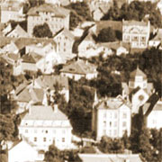 Synagoge in der Ehretstraße, Luftbildausschnitt, 1926