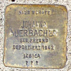 Stolperstein  Johanna/Hanna Auerbacher, geb. Freund