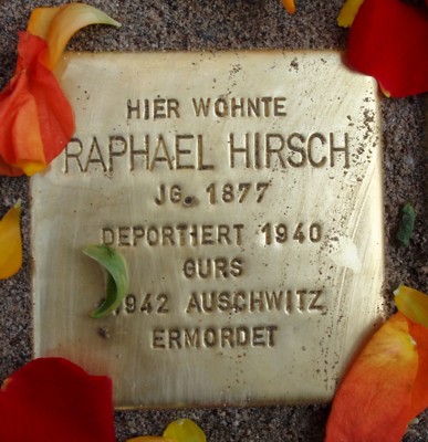 Stolperstein  Raphael Hirsch
