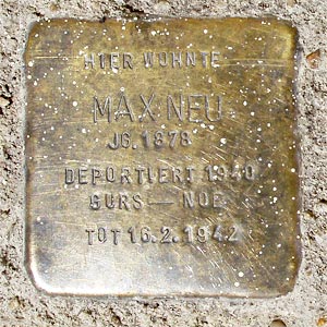 Stolperstein  Max Neu