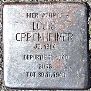 Stolperstein  Louis (Elieser) Oppenheimer