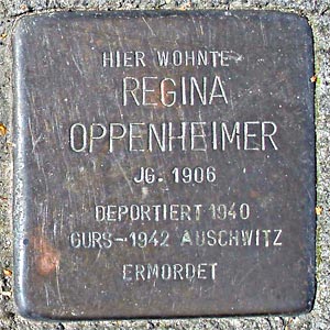 Stolperstein  Regina Oppenheimer