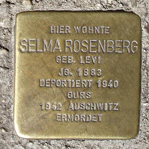 Stolperstein  Selma Rosenberg, geb. Levi