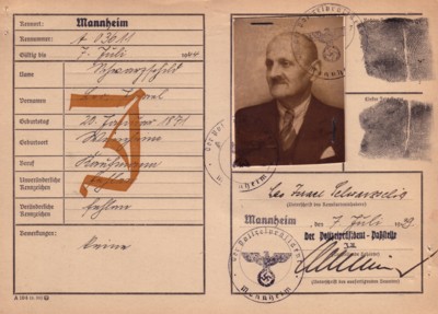 Volkskarteikarte  Leo Schwarzschild