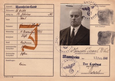 Volkskarteikarte  Heinrich Weil